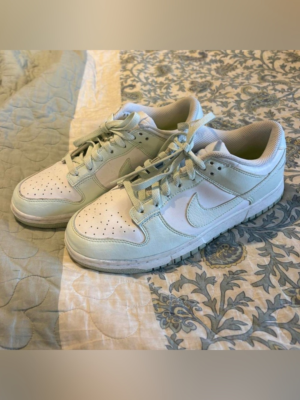 Nike Women’s Low-Top Sneakers in Mint Green and White